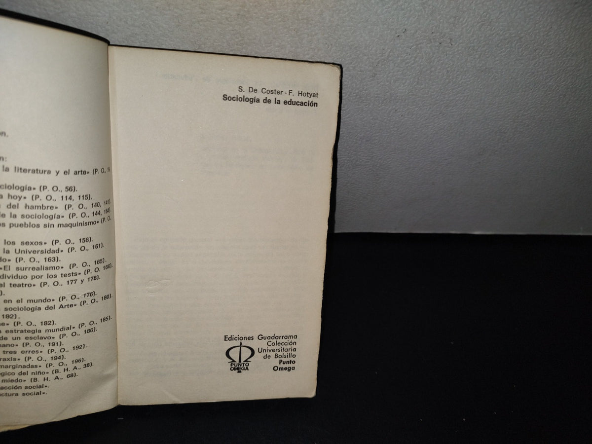 85- Sociología De La Educación - S. De Coster - F. Hotyat - 1975