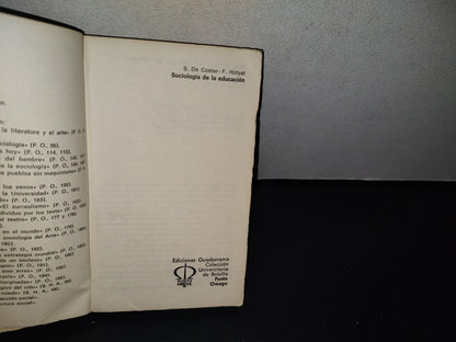 85- Sociología De La Educación - S. De Coster - F. Hotyat - 1975