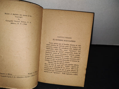 75- Antiguo Libro De Atletismo: Biblioteca Deportiva 10. Atletismo. Compañia General Editora S. A. 1946
