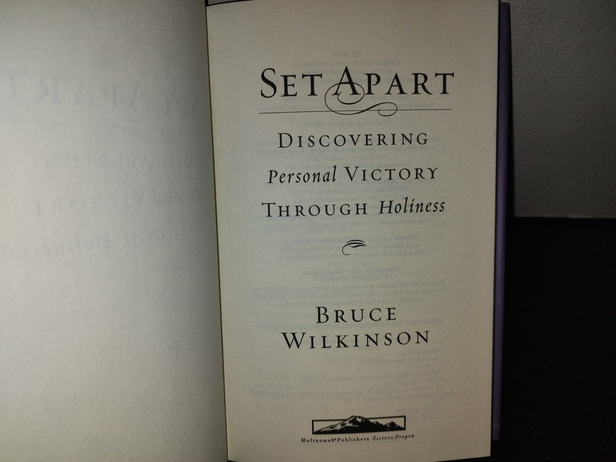 153- Set Apart. Discovering Personal Victory Through Holiness - Bruce Wilkinson