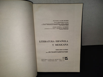 202- Literatura Española Y Mexicana - Francisco Valdés Becerril