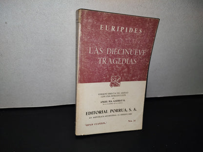 85- Eurípides. Las Diecinueve Tragedias - Porrúa. Sepan Cuántos - 1980