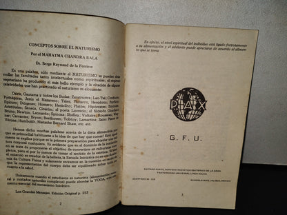 169- Pax G. F. U. Servicio Iniciático Esotérico De La Gran Fraternidad Universal Lineal Solar - 70's