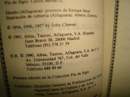 167- Crónica De Los Wapshot - John Cheever - Primera Edición En La Colección Fin De Siglo 1990
