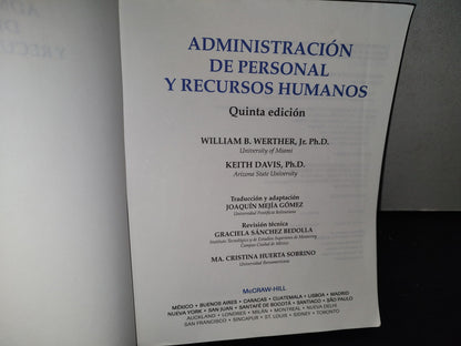87-2- Administración De Personal Y Recursos Humanos - William B. Werther , Jr.