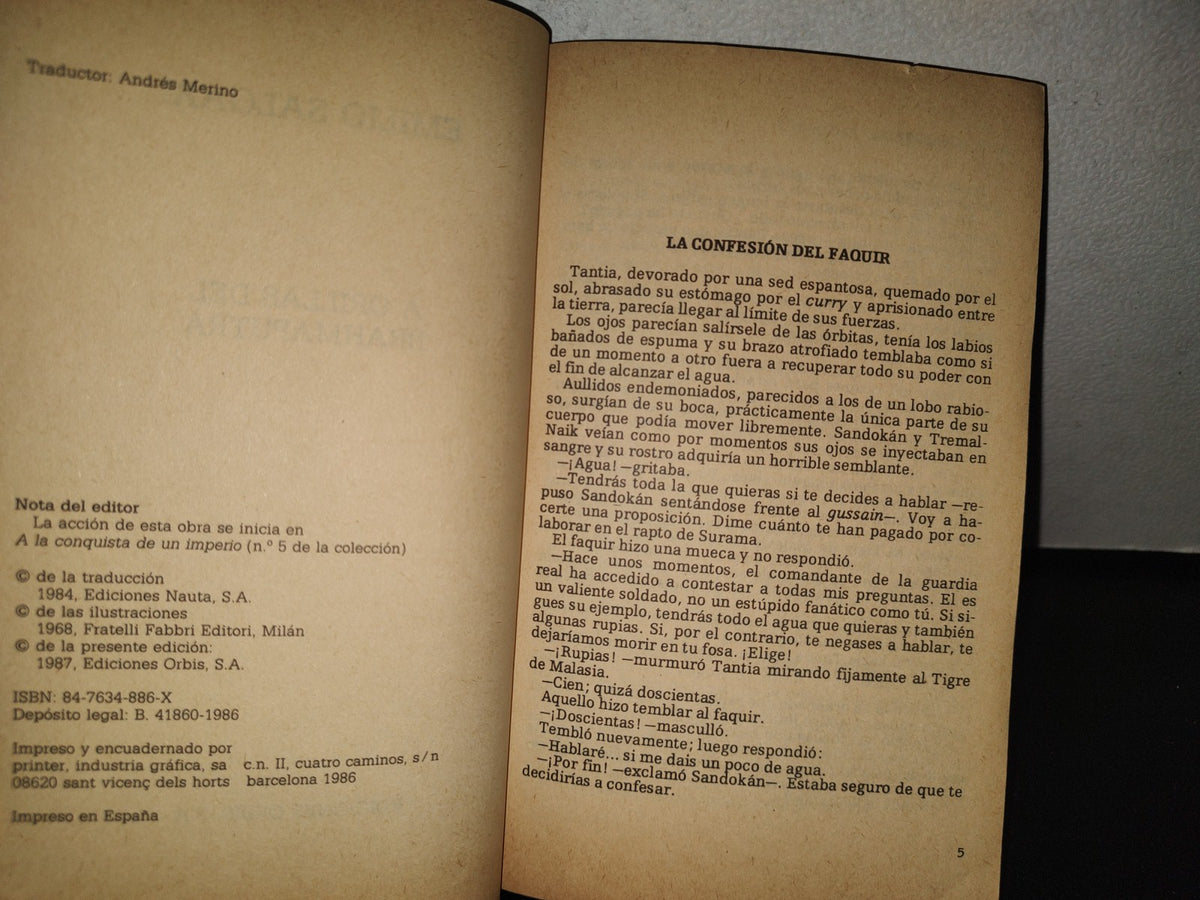 151- Emilio Salgari: A Orillas Del Brahmaputra - Ediciones Orbis, S. A. - 1987