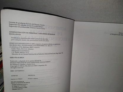 87-2- Administración De Personal Y Recursos Humanos - William B. Werther , Jr.