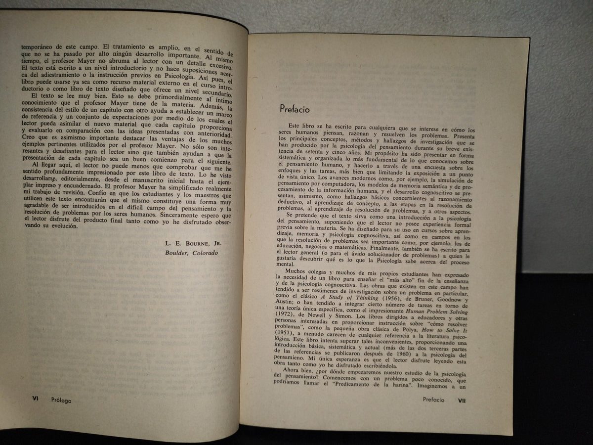 201- Mecanismos Del Pensamiento. Introducción Al Conocimiento Y Al Aprendizaje - Richard E. Mayer. Editorial Concepto, S. A., Primera Edición En Español: Agosto 1978