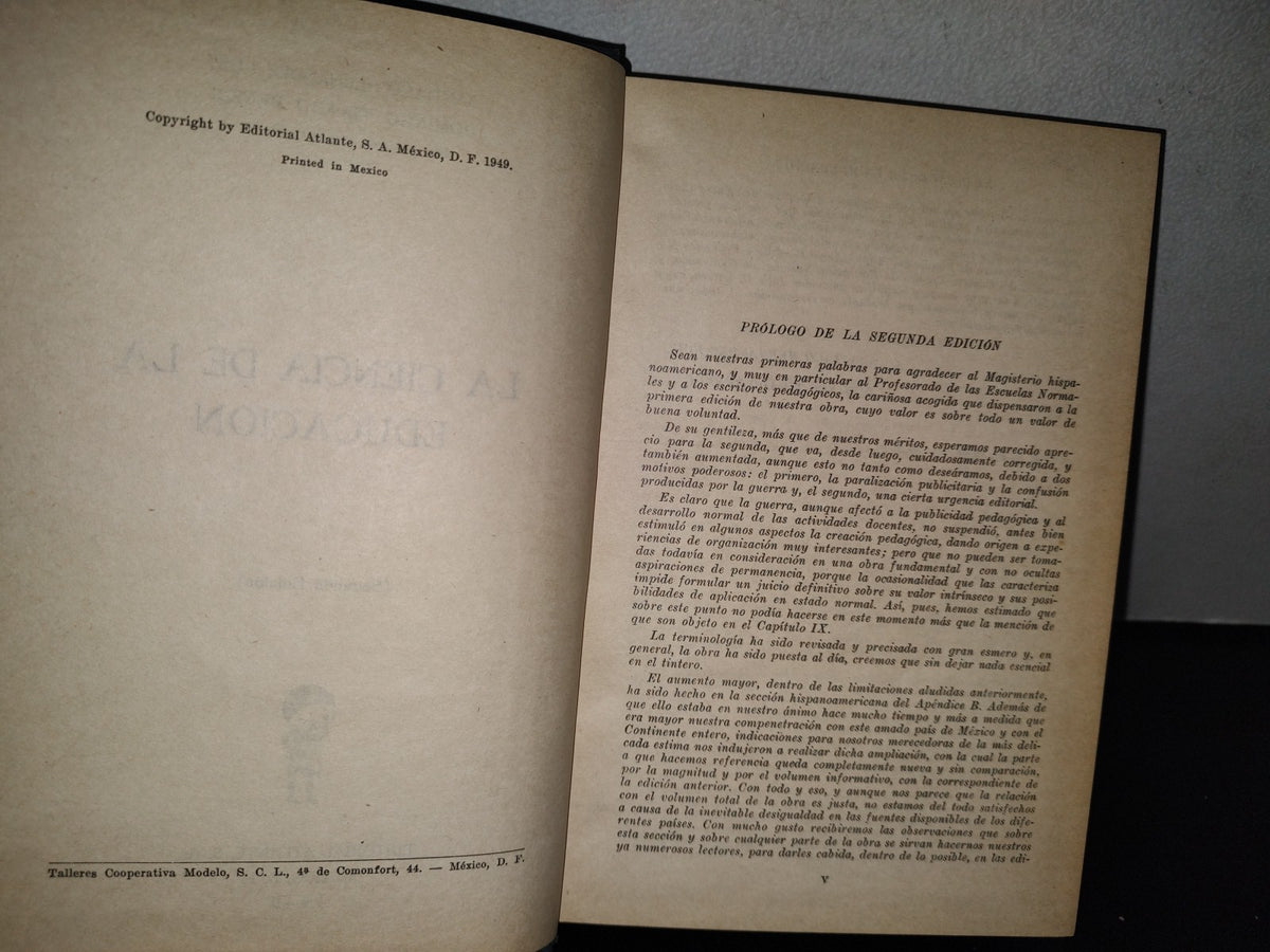 85- La Ciencia De La Educación - Santiago Hernández Ruiz, Domingo Tirado Benedi - 1949