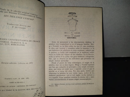 89- Los Tics Nerviosos En El Niño - Dr. Serge Lebovici - Editorial Planeta, Barcelona - 1975