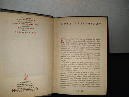 80- La Antesala - Kate O'Brien - Ediciones ”La Nave” Madrid - 50'S