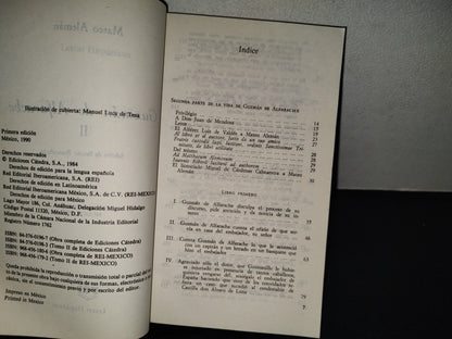 202- Guzmán De Alfarache I Y II - Mateo Alemán. Edición De Benito Brancaforte, Rei México. Letras Hispánicas - Primera Edición, México, 1990