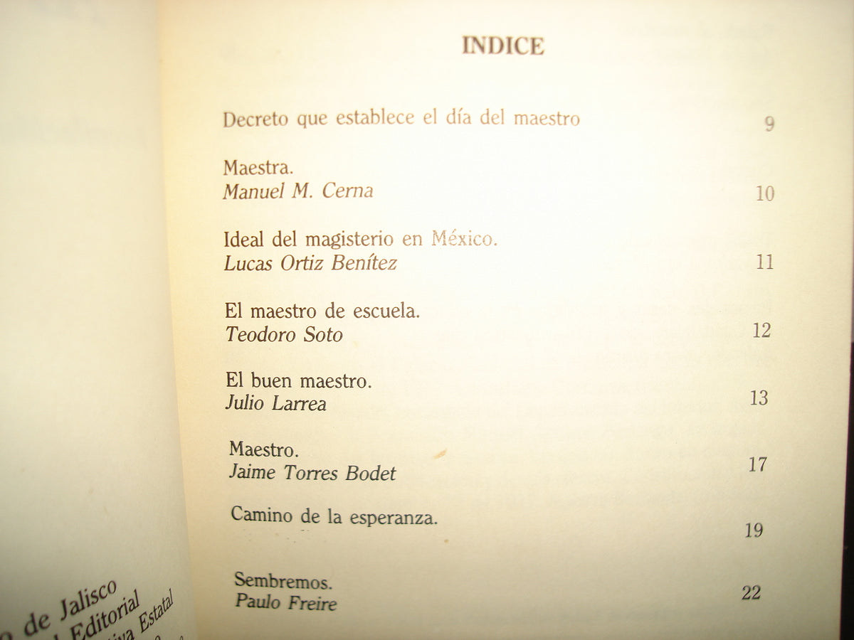 18- Al Maestro. Recopilación De Salvador Mora Morán - 1987