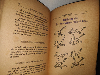 75- Antiguo Libro De Atletismo: Biblioteca Deportiva 10. Atletismo. Compañia General Editora S. A. 1946