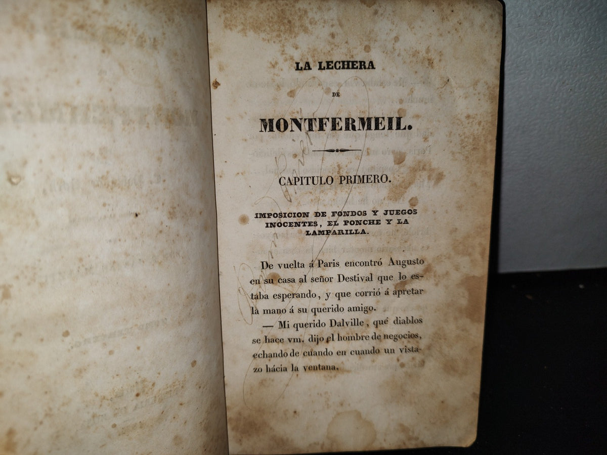 65- La Lechera De Montfermeil - Pablo De Kock - Tomo Tercero - 1836