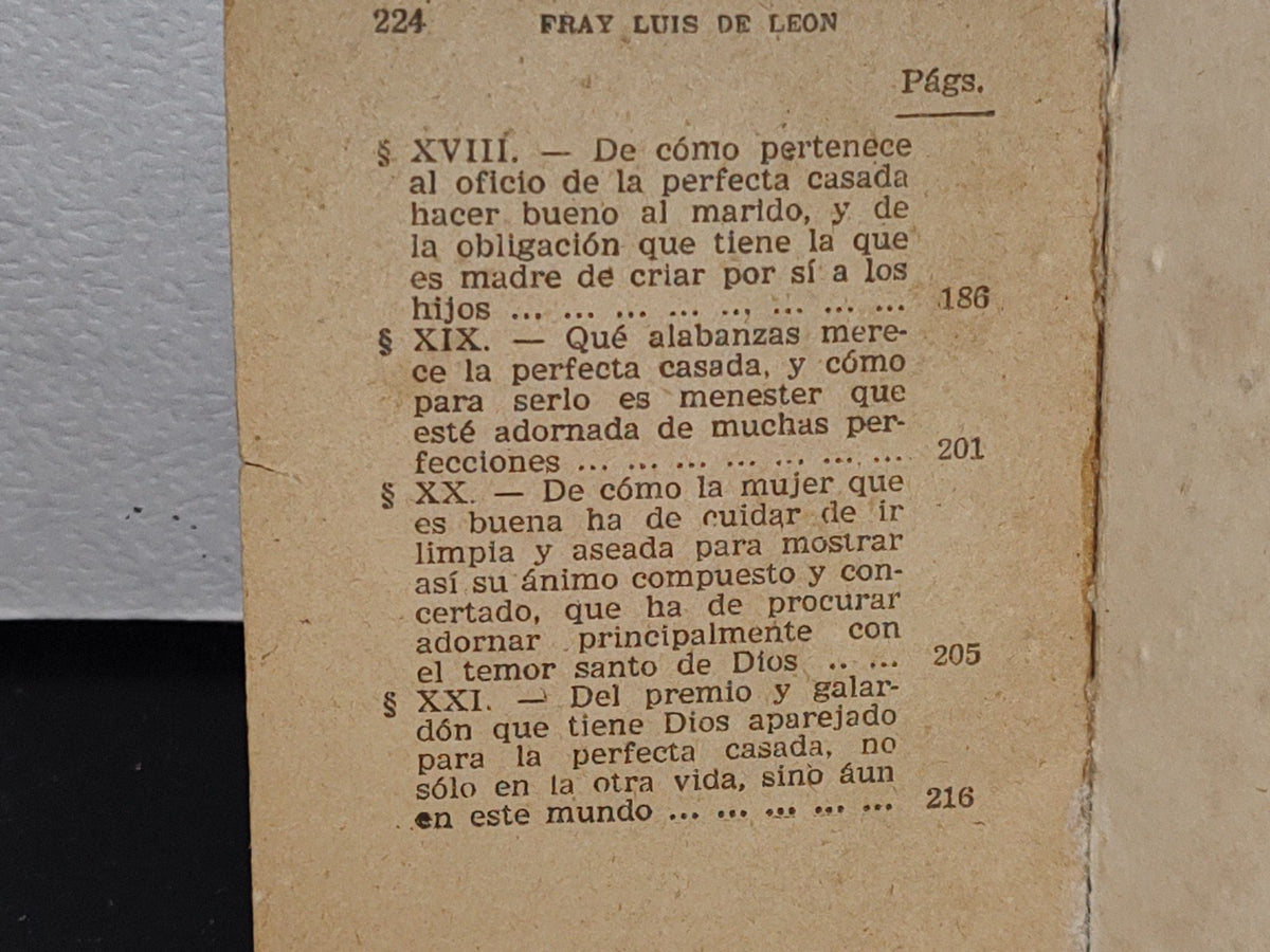 68- Mini Libro, La Perfecta Casada - Fray Luis De León - 70'S
