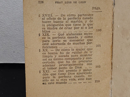 68- Mini Libro, La Perfecta Casada - Fray Luis De León - 70'S