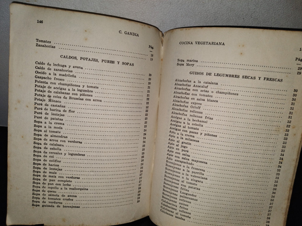 80- Cocina Vegetariana - C. Gandia De Fernández - 1978