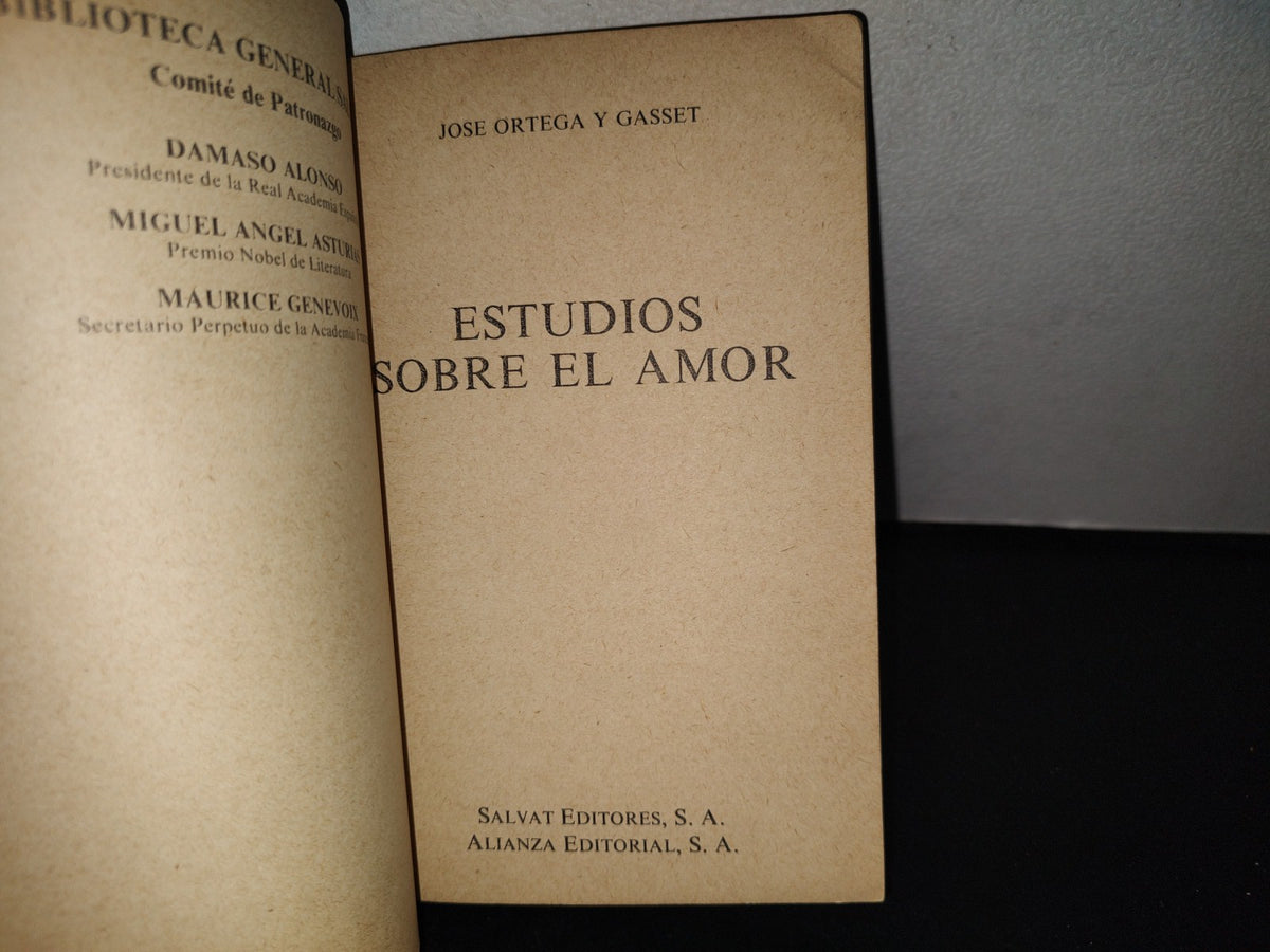 143- Estudios Sobre El Amor - José Ortega Y Gasset - 1971