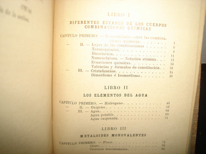 167- Tratado Elemental De Química. Por El Abate A. Maillard - 1908