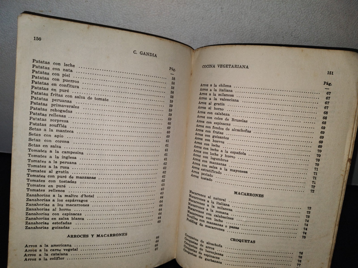 80- Cocina Vegetariana - C. Gandia De Fernández - 1978