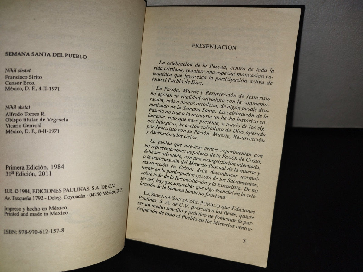 101- La Semana Santa Del Pueblo - Heriberto Jacobo M. - Ediciones Paulinas - 2011