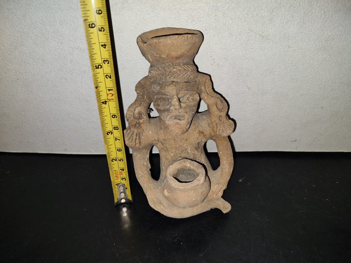 A6- Antigua Pieza De Barro Artesanía Prehispánica - 40's - 70's
