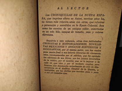 57- Croniquillas De La Nueva España - Luis González Obregón - Ediciones Botas, 1957