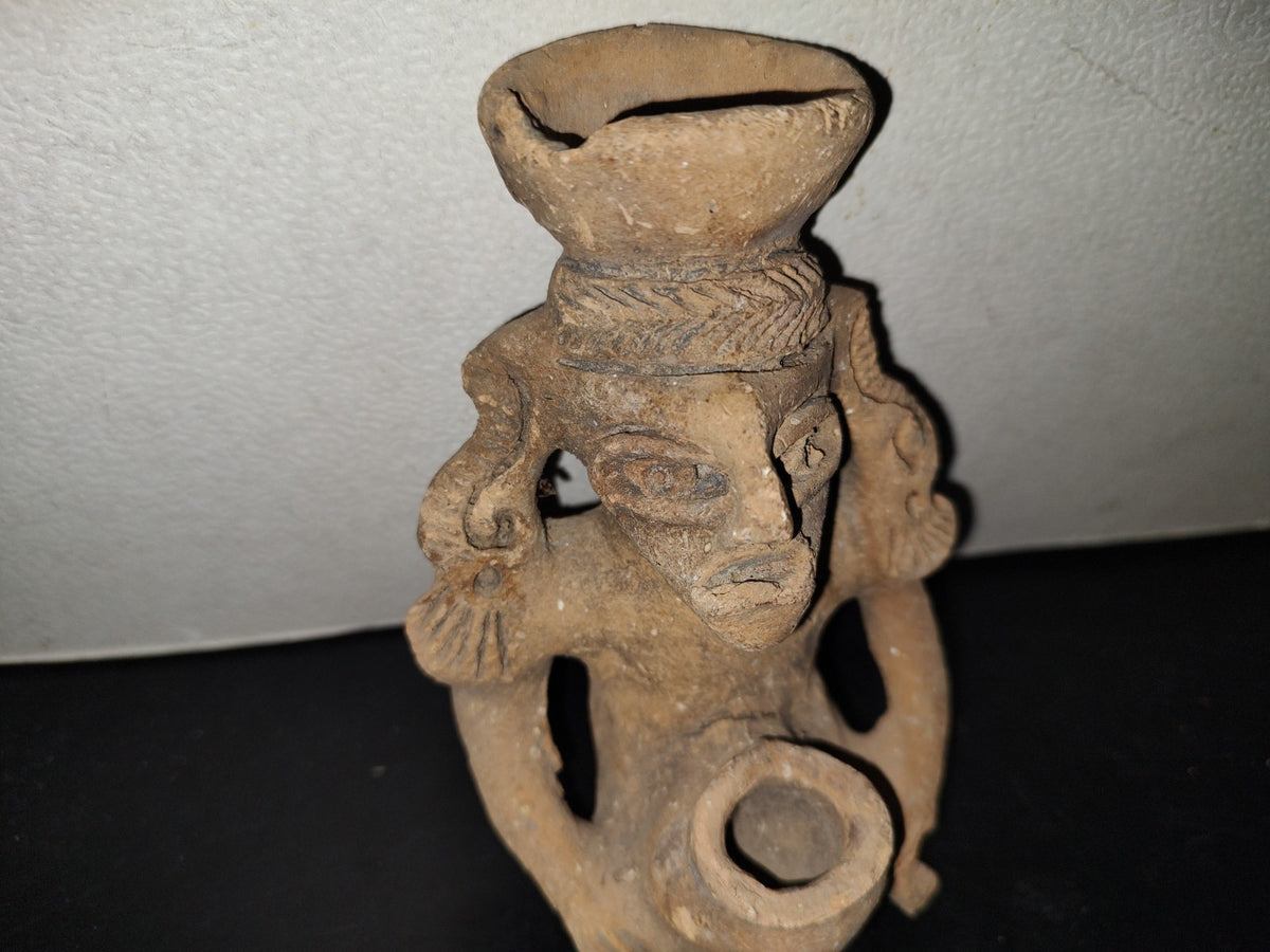 A6- Antigua Pieza De Barro Artesanía Prehispánica - 40's - 70's