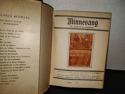 124- Minnesang (La Poesía De Los Trovadores). Fásciculo Diez De La Antología Alemana - 50'S