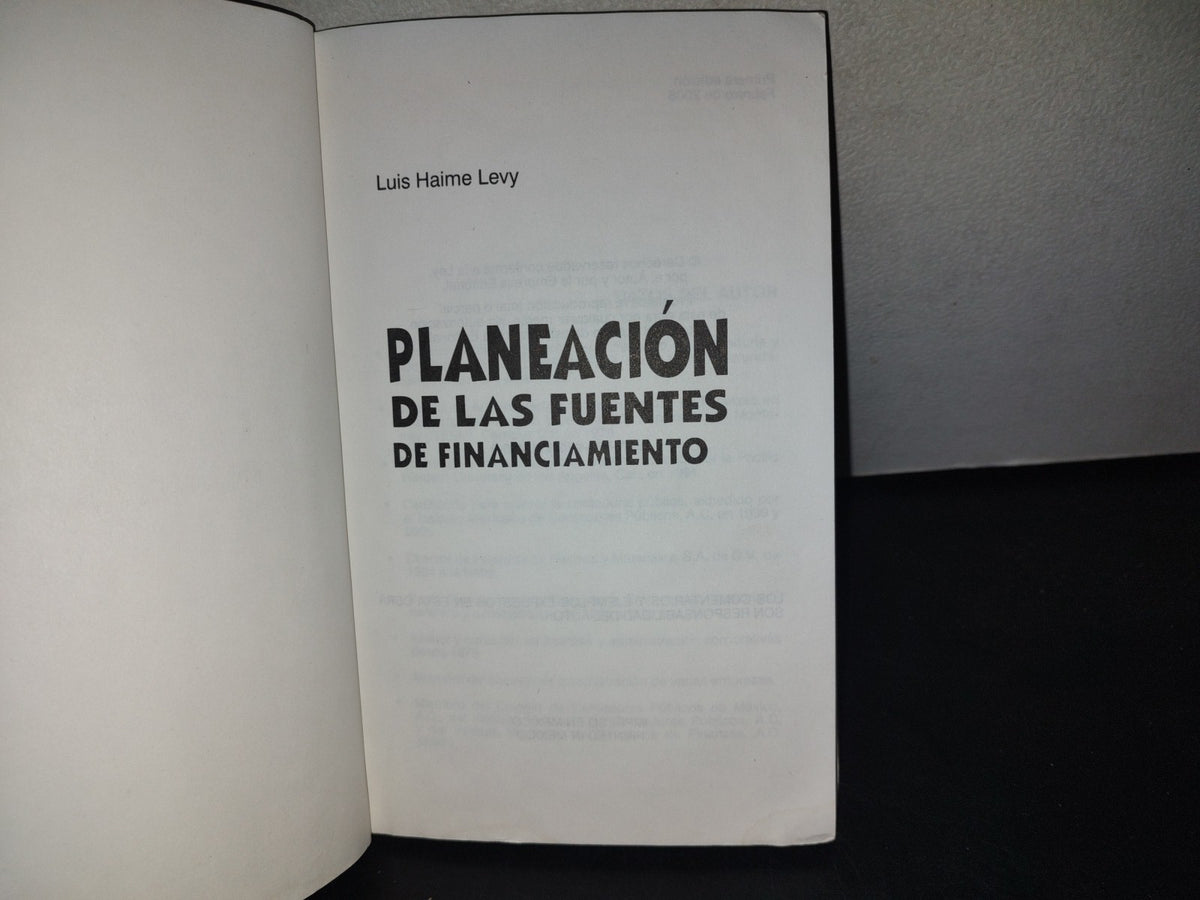 215- Planeación De Las Fuentes De Financiamiento - Luis Haime Levy