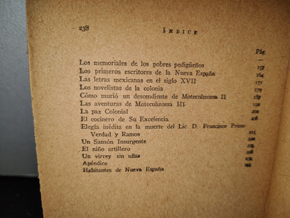 57- Croniquillas De La Nueva España - Luis González Obregón - Ediciones Botas, 1957