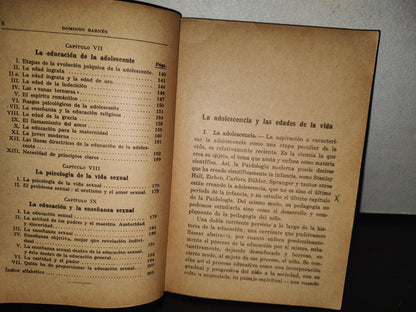 85- La Educación De La Adolescencia - Domingo Barnés - 1956