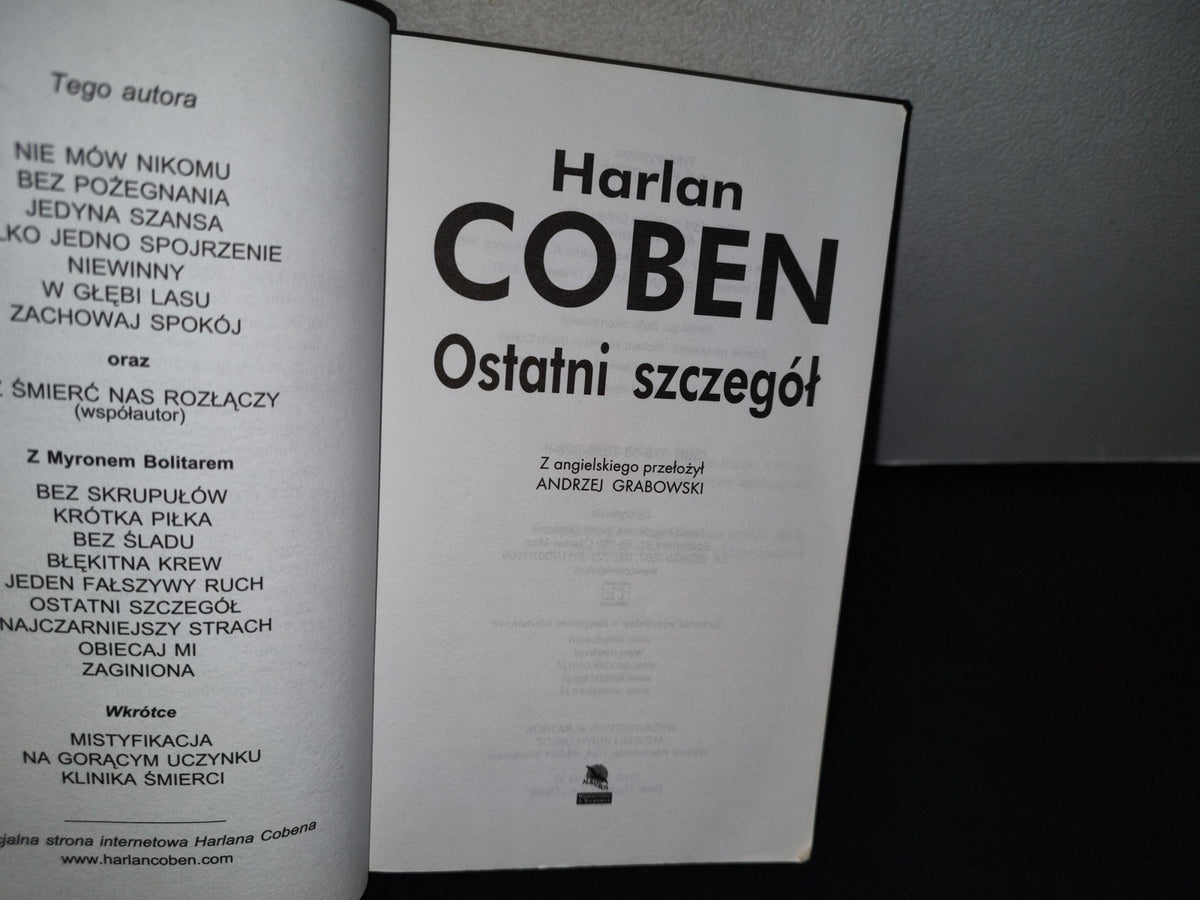 75- Idioma Polaco. Ostatni SzczegóŁ - Harlan Coben - 2010