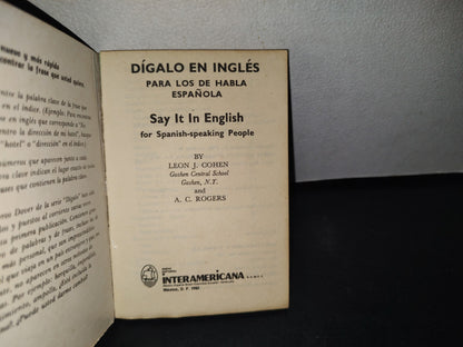 68- Dígalo En Inglés Para Los De Habla Española - 1985