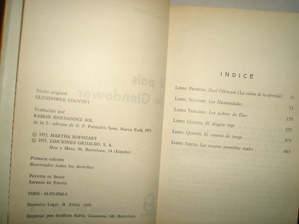 4- El País De Glendower - Martha Rofheart - Primera Edición 1975