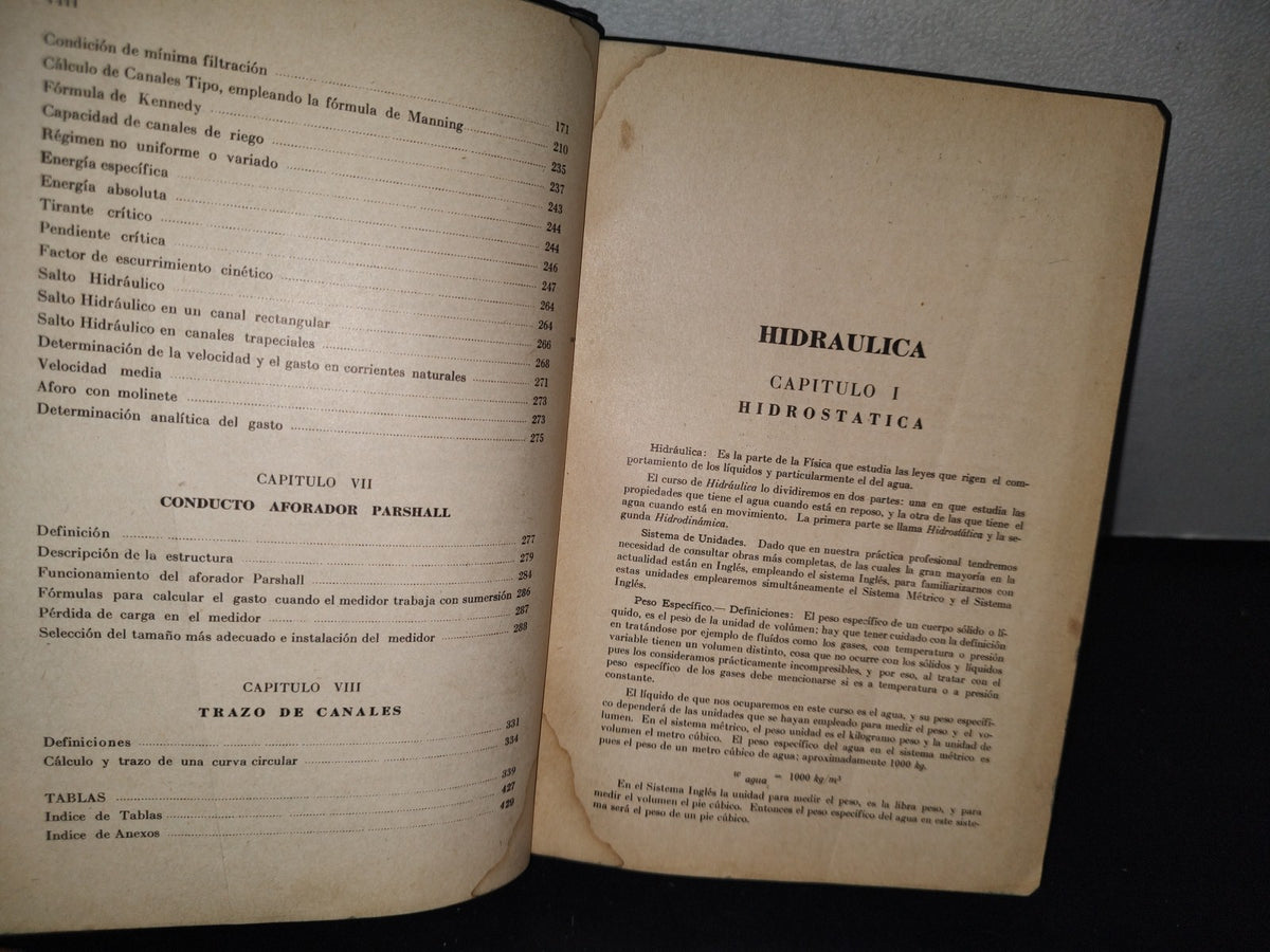 173- Hidráulica - Samuel Trubeba Coronel - Editora De Libros Técnicos "Avance", México, D. F., Primera Edición 1947