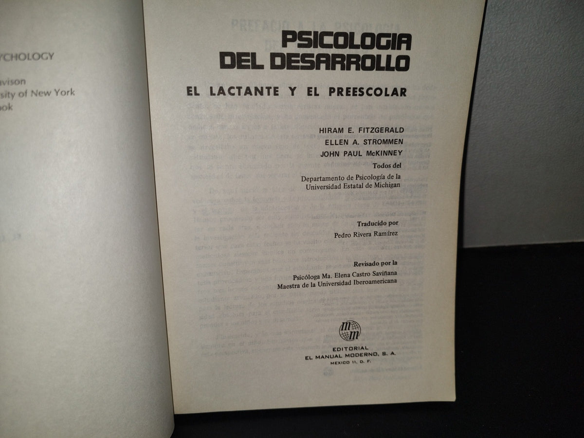 219- Psicología Del Desarrollo. El Lactante Y El Preescolar - Hiram E. Fitzgerald