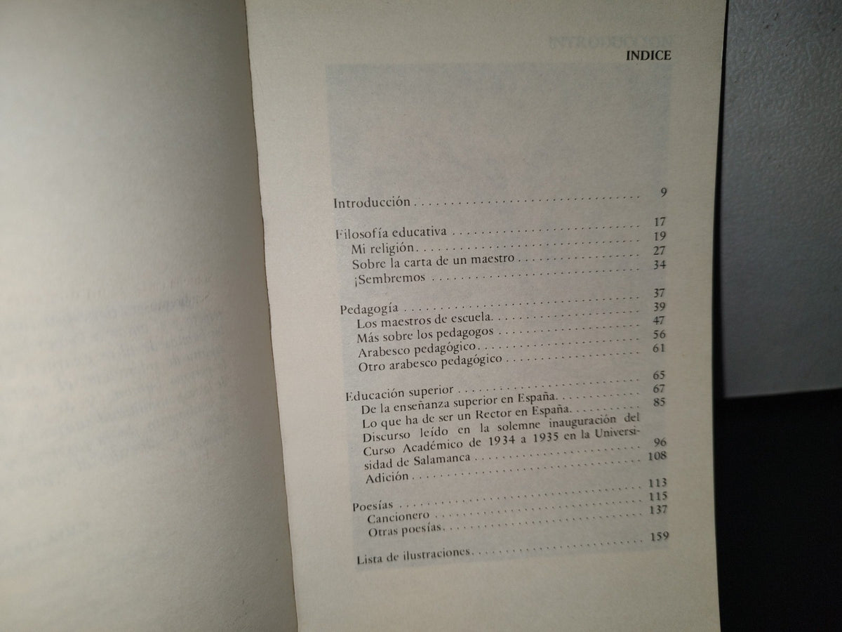 80- Unamuno Y La Educación - Antología De Mauricio Robert Díaz - Primera Edición 1985