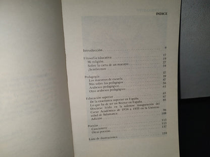 80- Unamuno Y La Educación - Antología De Mauricio Robert Díaz - Primera Edición 1985