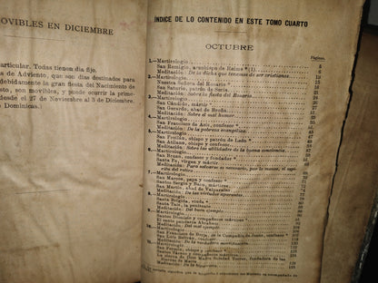 64- Año Cristiano - P. Juan Croisset. Tomo Cuarto. Octubre, Noviembre Y Diciembre - 1901