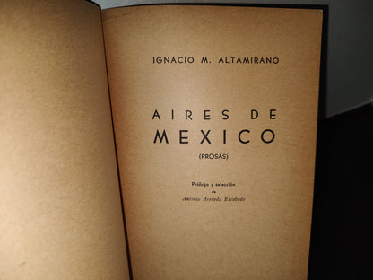92- Aires De México - Ignacio M. Altamirano - Biblioteca Del Maestro. Sep - 1960