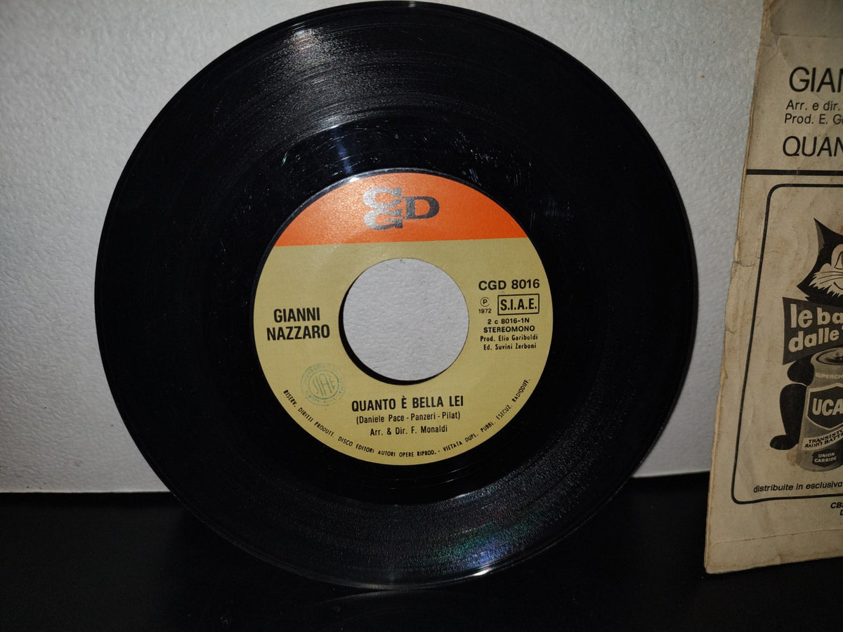 A3- Música Italiana. Disco Lp 45 Rpm. Gianni Nazzano. Quanto E' Bella Lei / Dopo L'Amore - 1972