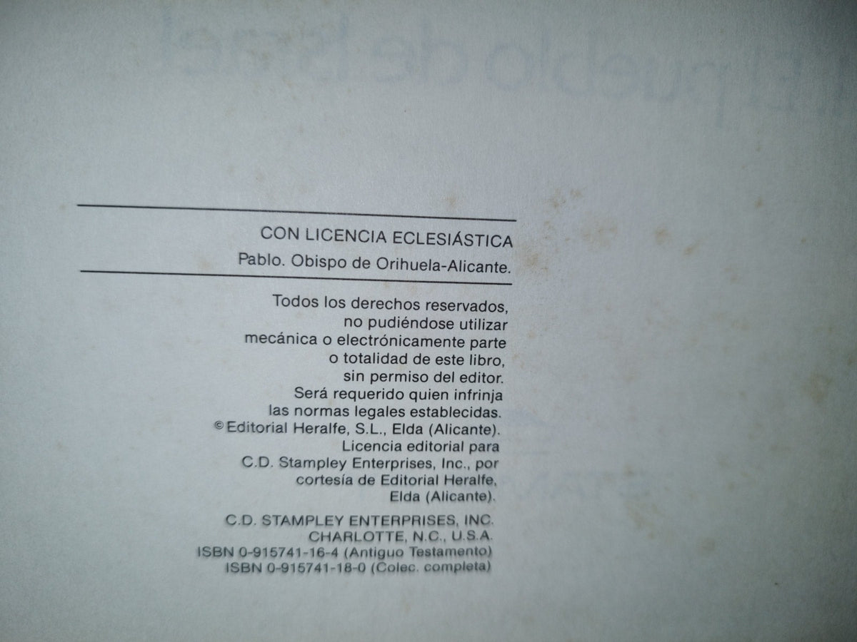 158- Una Historia Que No Cesa. Antiguo Testamento / Nuevo Testamento - Stampley - 80'S