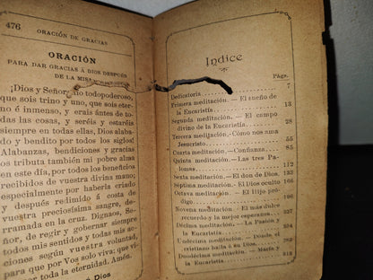 60- Antiguo Libro Religioso: Meditaciones Sobre La Eucaristía - Mons. De La Bouillerie - 1900