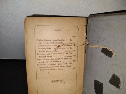 60- Antiguo Libro Religioso: Meditaciones Sobre La Eucaristía - Mons. De La Bouillerie - 1900