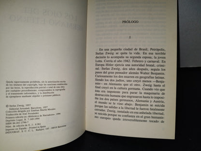 124- Los Ojos Del Hermano Eterno - Stefan Zweig - Editorial Juventud, S. A. - 1994