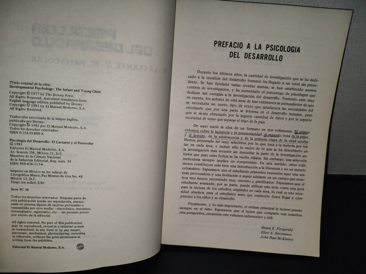 219- Psicología Del Desarrollo. El Lactante Y El Preescolar - Hiram E. Fitzgerald