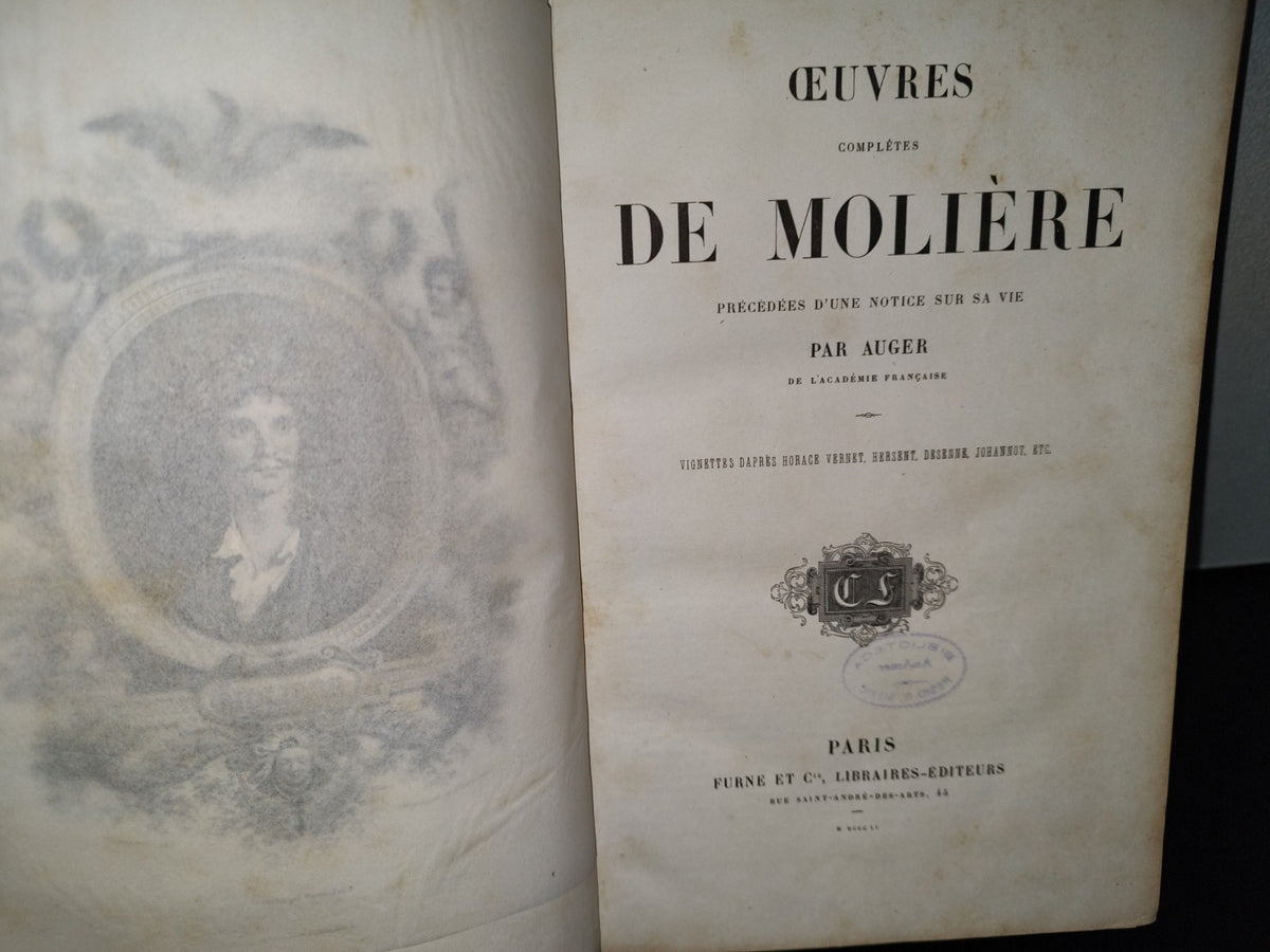 59- Obras Completas De Molière: ŒUvres Complètes De Molière. Par Auger. - Paris, Furne Et Cie. Libraires Éditeurs - 1851
