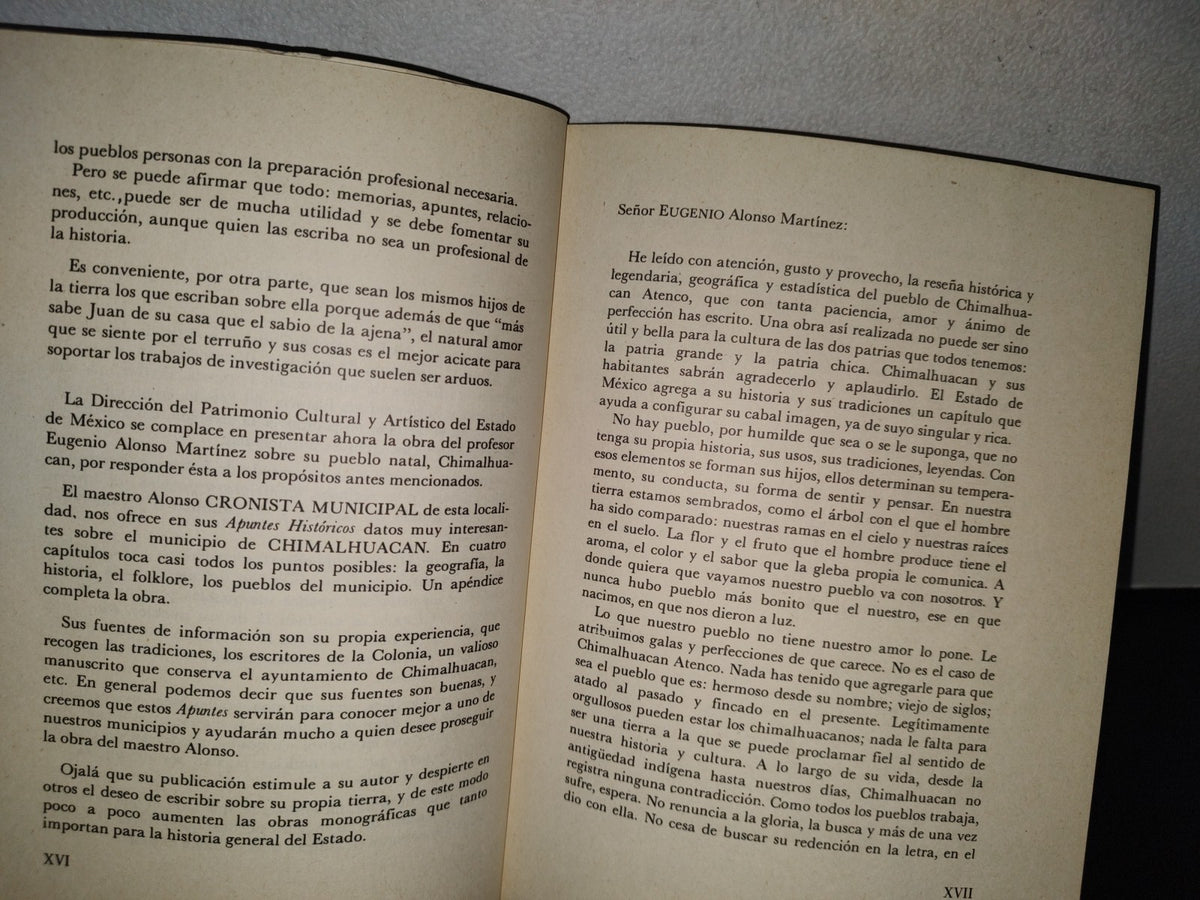 83- Chimalhuacán. Apuntes Históricos - Eugenio Alonso Martínez. Primera Edición 1981 - Firmado
